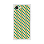 プレミアムスクエアケース with SnapMag［ Small Stripe - Green × Orange ］