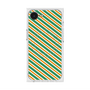 プレミアムスクエアケース with SnapMag［ Small Stripe - Green × Orange ］