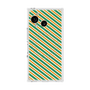 プレミアムスクエアケース with SnapMag［ Small Stripe - Green × Orange ］