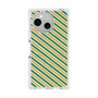 プレミアムスクエアケース with SnapMag［ Small Stripe - Green × Orange ］
