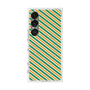 プレミアムスクエアケース with SnapMag［ Small Stripe - Green × Orange ］