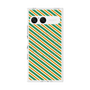 プレミアムスクエアケース with SnapMag［ Small Stripe - Green × Orange ］