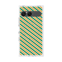 プレミアムスクエアケース with SnapMag［ Small Stripe - Green × Orange ］