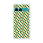 プレミアムスクエアケース with SnapMag［ Small Stripe - Green × Orange ］
