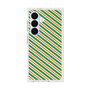 プレミアムスクエアケース with SnapMag［ Small Stripe - Green × Orange ］