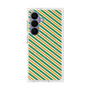 プレミアムスクエアケース with SnapMag［ Small Stripe - Green × Orange ］