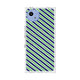プレミアムスクエアケース with SnapMag［ Small Stripe - Navy × Green ］