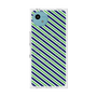 プレミアムスクエアケース with SnapMag［ Small Stripe - Navy × Green ］