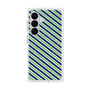 プレミアムスクエアケース with SnapMag［ Small Stripe - Navy × Green ］