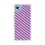 プレミアムスクエアケース with SnapMag［ Small Stripe - Purple × Pink ］