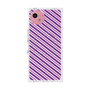 プレミアムスクエアケース with SnapMag［ Small Stripe - Purple × Pink ］