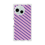 プレミアムスクエアケース with SnapMag［ Small Stripe - Purple × Pink ］