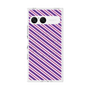 プレミアムスクエアケース with SnapMag［ Small Stripe - Purple × Pink ］