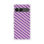 プレミアムスクエアケース with SnapMag［ Small Stripe - Purple × Pink ］