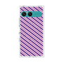 プレミアムスクエアケース with SnapMag［ Small Stripe - Purple × Pink ］