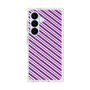 プレミアムスクエアケース with SnapMag［ Small Stripe - Purple × Pink ］