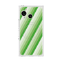 プレミアムスクエアケース with SnapMag［ Middle Stripe - Green ］