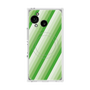 プレミアムスクエアケース with SnapMag［ Middle Stripe - Green ］