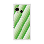 プレミアムスクエアケース with SnapMag［ Middle Stripe - Green ］