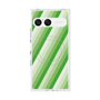 プレミアムスクエアケース with SnapMag［ Middle Stripe - Green ］