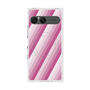 プレミアムスクエアケース with SnapMag［ Middle Stripe - Pink ］