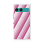プレミアムスクエアケース with SnapMag［ Middle Stripe - Pink ］