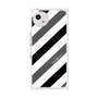 プレミアムスクエアケース with SnapMag［ Big Stripe - Black × Gray ］
