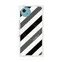 プレミアムスクエアケース with SnapMag［ Big Stripe - Black × Gray ］