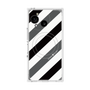 プレミアムスクエアケース with SnapMag［ Big Stripe - Black × Gray ］