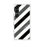 プレミアムスクエアケース with SnapMag［ Big Stripe - Black × Gray ］