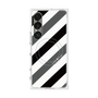 プレミアムスクエアケース with SnapMag［ Big Stripe - Black × Gray ］