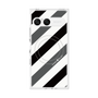 プレミアムスクエアケース with SnapMag［ Big Stripe - Black × Gray ］