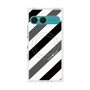 プレミアムスクエアケース with SnapMag［ Big Stripe - Black × Gray ］