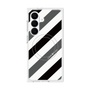 プレミアムスクエアケース with SnapMag［ Big Stripe - Black × Gray ］