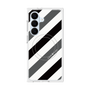 プレミアムスクエアケース with SnapMag［ Big Stripe - Black × Gray ］