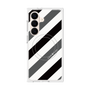 プレミアムスクエアケース with SnapMag［ Big Stripe - Black × Gray ］
