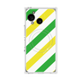 プレミアムスクエアケース with SnapMag［ Big Stripe - Green × Yellow ］