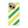 プレミアムスクエアケース with SnapMag［ Big Stripe - Green × Yellow ］
