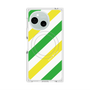 プレミアムスクエアケース with SnapMag［ Big Stripe - Green × Yellow ］