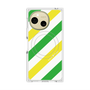 プレミアムスクエアケース with SnapMag［ Big Stripe - Green × Yellow ］