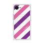プレミアムスクエアケース with SnapMag［ Big Stripe - Purple × Pink ］