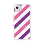 プレミアムスクエアケース with SnapMag［ Big Stripe - Purple × Pink ］
