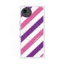 プレミアムスクエアケース with SnapMag［ Big Stripe - Purple × Pink ］
