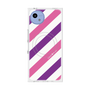 プレミアムスクエアケース with SnapMag［ Big Stripe - Purple × Pink ］