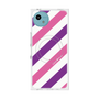 プレミアムスクエアケース with SnapMag［ Big Stripe - Purple × Pink ］