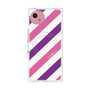 プレミアムスクエアケース with SnapMag［ Big Stripe - Purple × Pink ］