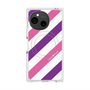 プレミアムスクエアケース with SnapMag［ Big Stripe - Purple × Pink ］