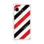 プレミアムスクエアケース with SnapMag［ Big Stripe - Red × Black ］