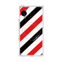 プレミアムスクエアケース with SnapMag［ Big Stripe - Red × Black ］