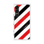 プレミアムスクエアケース with SnapMag［ Big Stripe - Red × Black ］